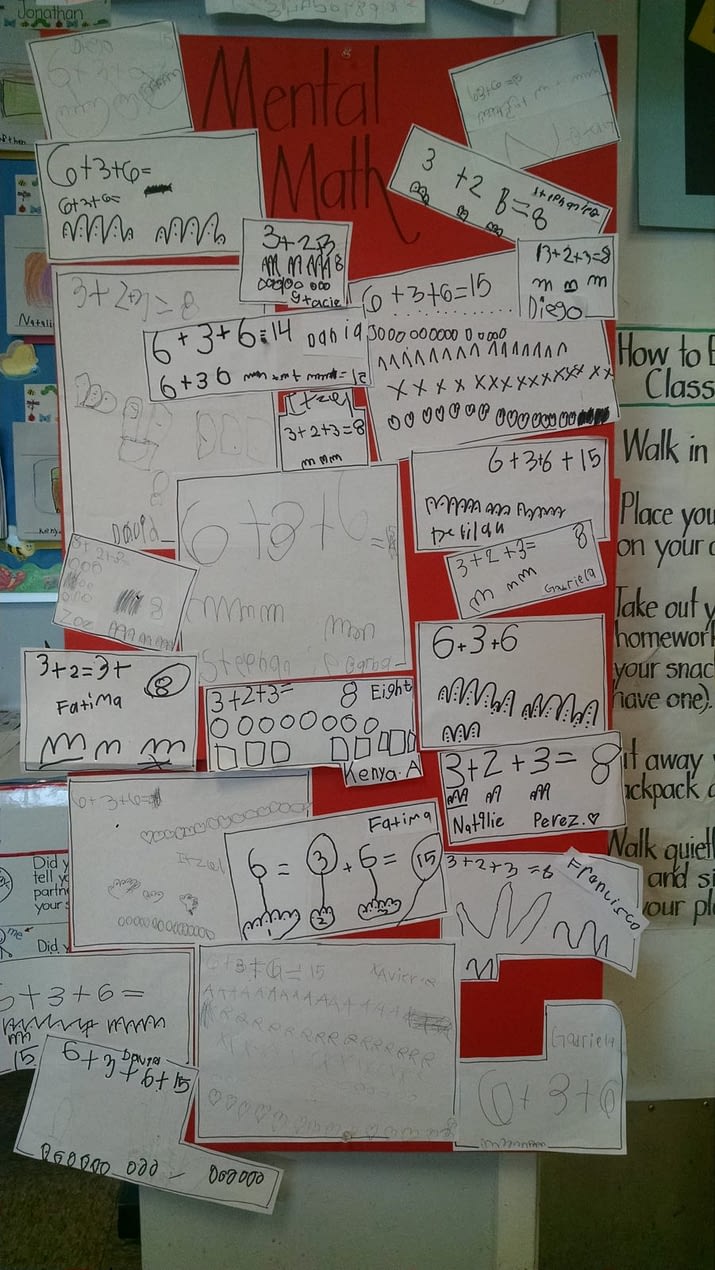 Pre-kindergarteners add multiple digits